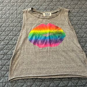 Rock Candy Lips Girls Muscle Tee Size Medium